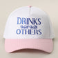 DRINK Well With OTHERS Embroidered Seersucker Brim Hat