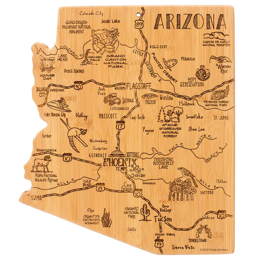 Destination Arizona Cutting Board with Engraved Artwork