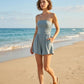 0429 Double Layered Strapless Tube Top Romper w/ Pockets SI-27473