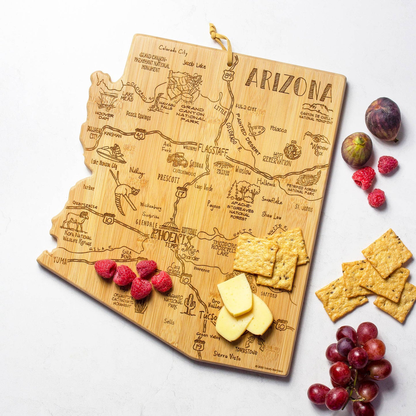 Destination Arizona Cutting Board with Engraved Artwork