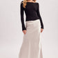 LACE TRIM SQUARE & BOAT NECK 2-WAY KNIT TOP