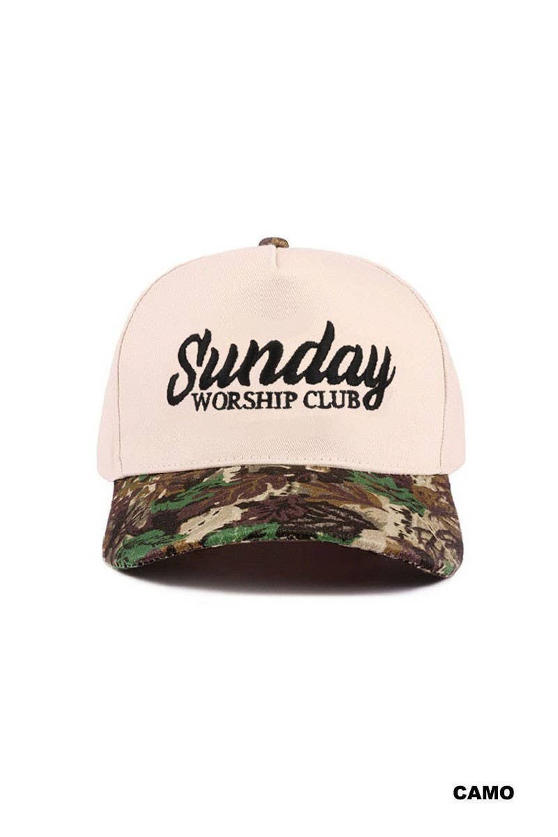 Sunday Worship Club Two Tone Cotton Hat