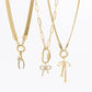 18K Gold PVD Paperclip Carabiner Necklace
