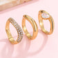 18K STAINLESS STEEL TARNISH FREE RHINESTONE RING SET| 40R141