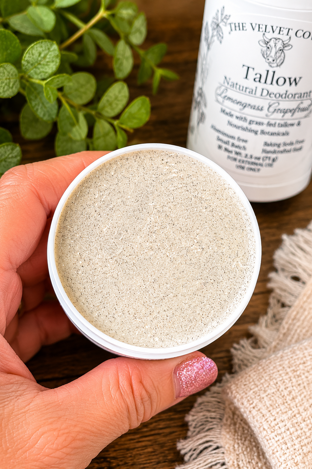 All Natural Tallow Deodorant | Lemongrass Grapefruit | Aluminum Free