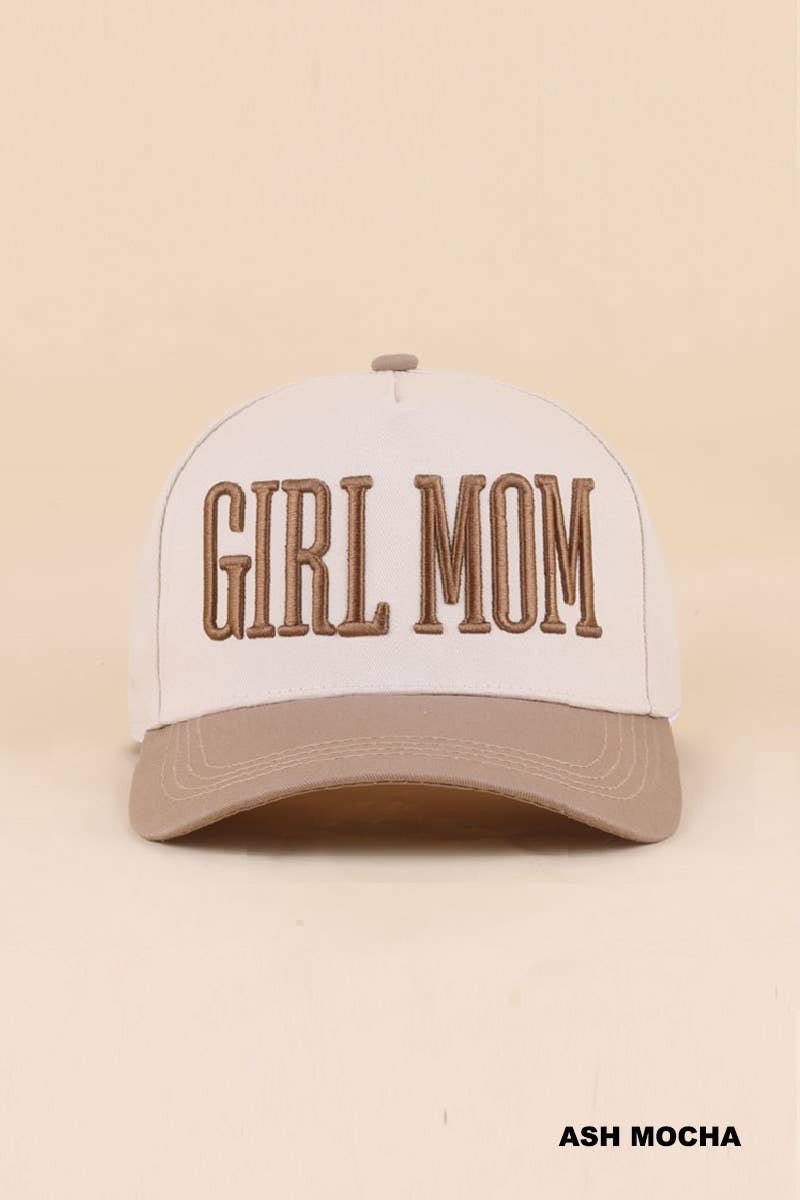 Girl Mom Two Tone Snapback Hat Zenana Consgt.