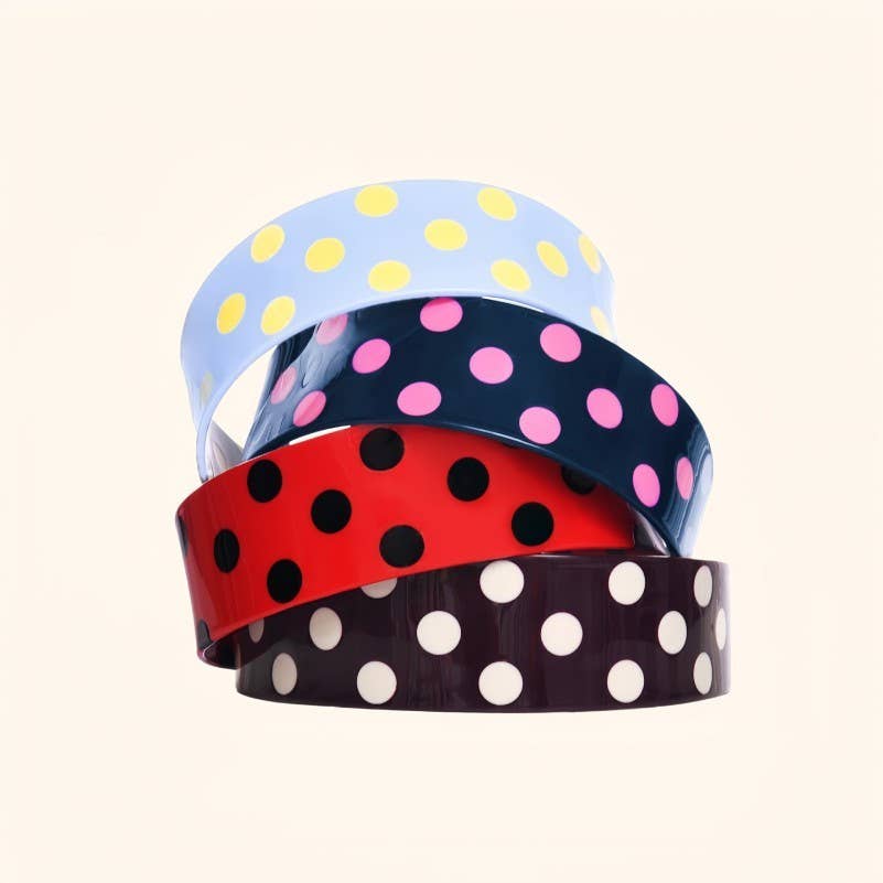 Vintage Polka Dot Statement Headband Hair Band | 40HB202