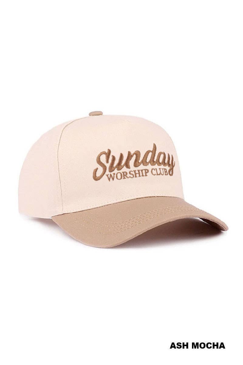 Sunday Worship Club Two Tone Cotton Hat
