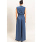 Sleeveless Mock Neck Jumpsuit