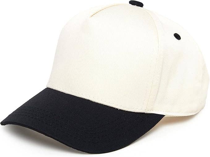 Kids/Baby Two Tone Vintage Cap - Black/Beige