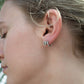 18K Gold PVD Stainless Steel CZ Mini Huggie Earrings