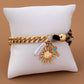SCARF CHARM BRACELET- SUNBLAST CROSS PEARL CHARM | 80B1560