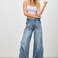 P8212M-MID RISE WIDE FRAYED SEAM