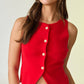 PT50333 Audrey Sleeveless Button Up Top