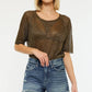 High Rise Fray Hem Denim Shorts KC9316M