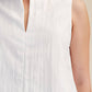 Stand Collar Slit V-Neck Sleeveless Top