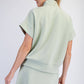 MODAL SCUBA QUARTER ZIP SHORT SLEEVE TOP