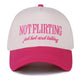 Not Flirting Two Tone Canvas Cotton Cap