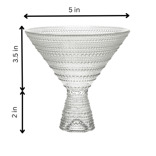 Clear Hobnail Martini Glasses (Set of 1) -9oz