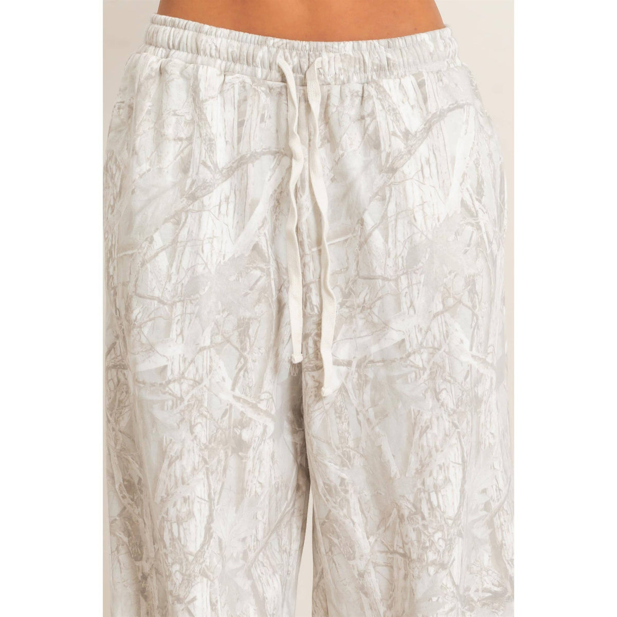 Tree Camouflage Print Jogger Pants
