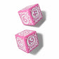 Vintage Pink Mahjong Hand Painted Specialty Dice Gift Ready