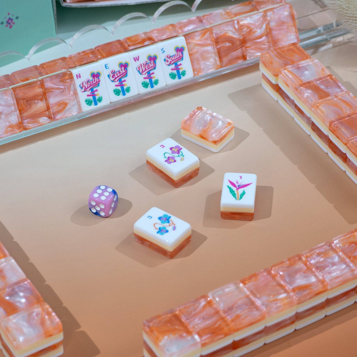 Palm Beach Mahjong Set - Coral Glow 11-03
