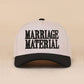 Marriage Material Two Tone Canvas Cotton Cap