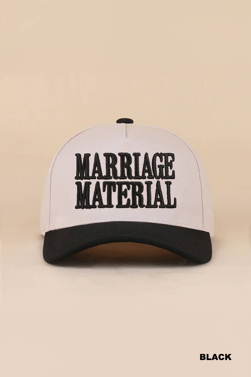 Marriage Material Two Tone Canvas Cotton Cap