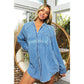 FRAYED VINTAGE WASHED WRINKLE SHIRT