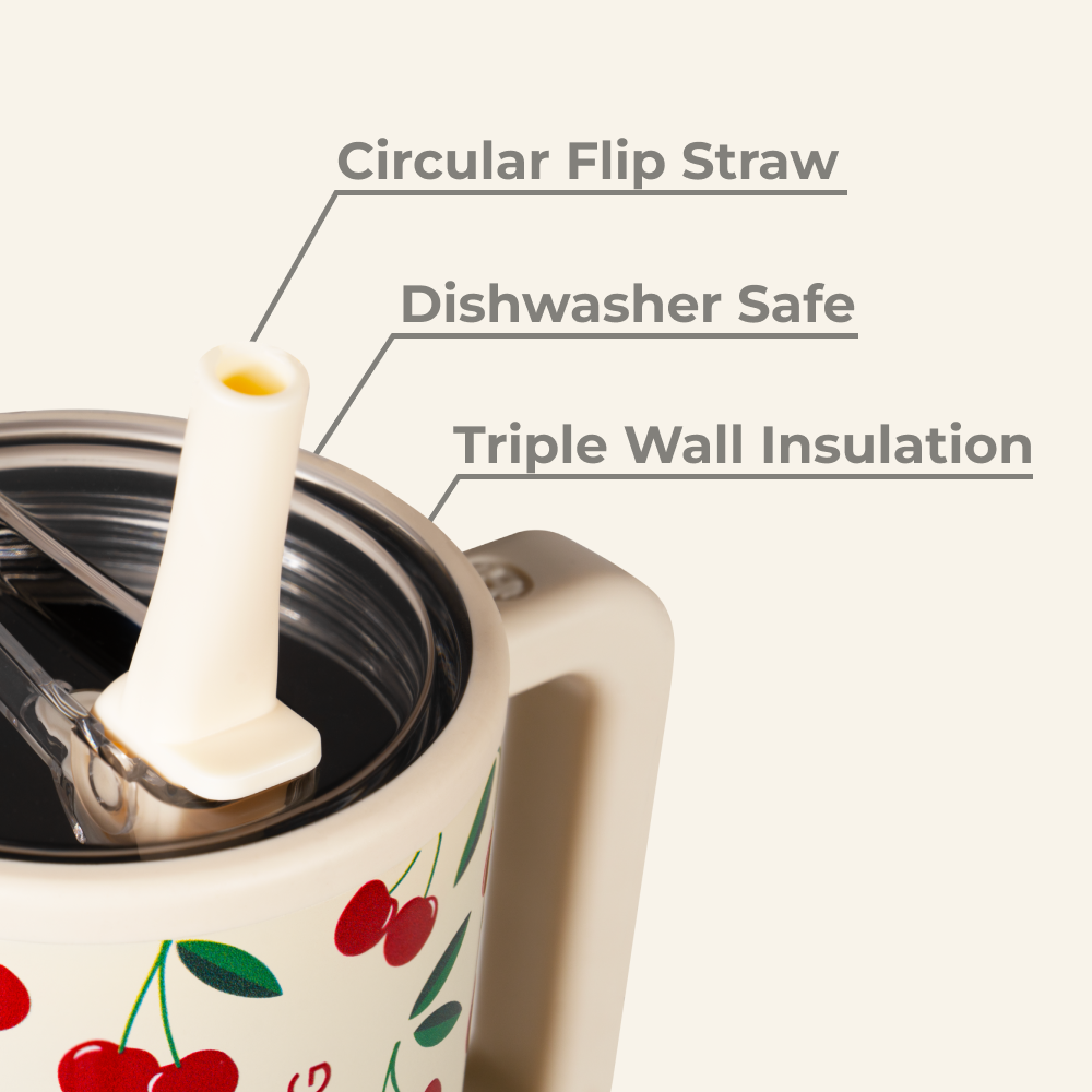 Cherries design HydroJug 32 oz traveler tumbler
