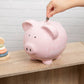 Large Ceramic My First Piggy Bank, Pink Floral