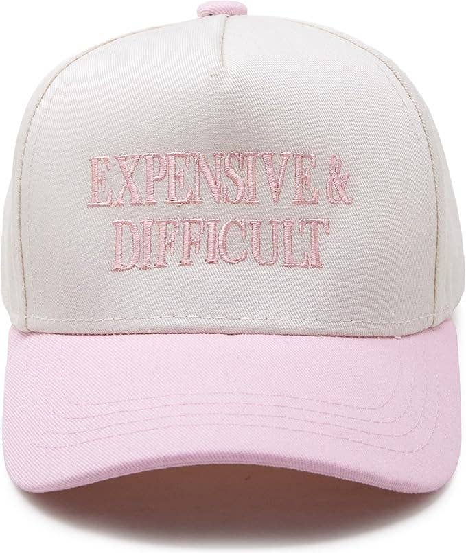Kid/Baby 2-Tone Cap: Expensive & Difficult- Rose/Beige