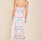 Seashell Coastal Print Slip Midi Dress