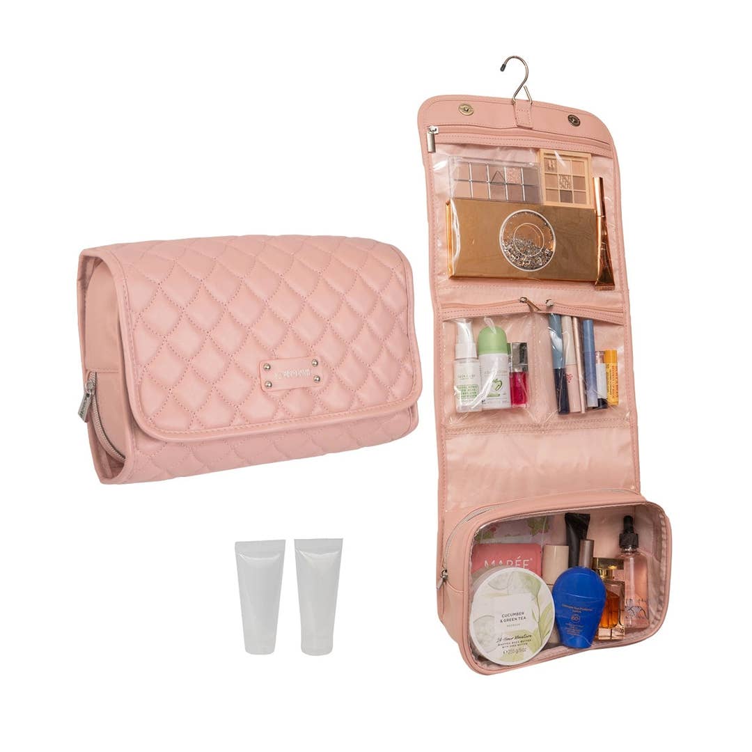 Joan & David The Teardrop Quilted Roll Hanging Toiletry Bag
