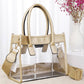 Clear handbag with color trim from Sip and Shop Arizona
