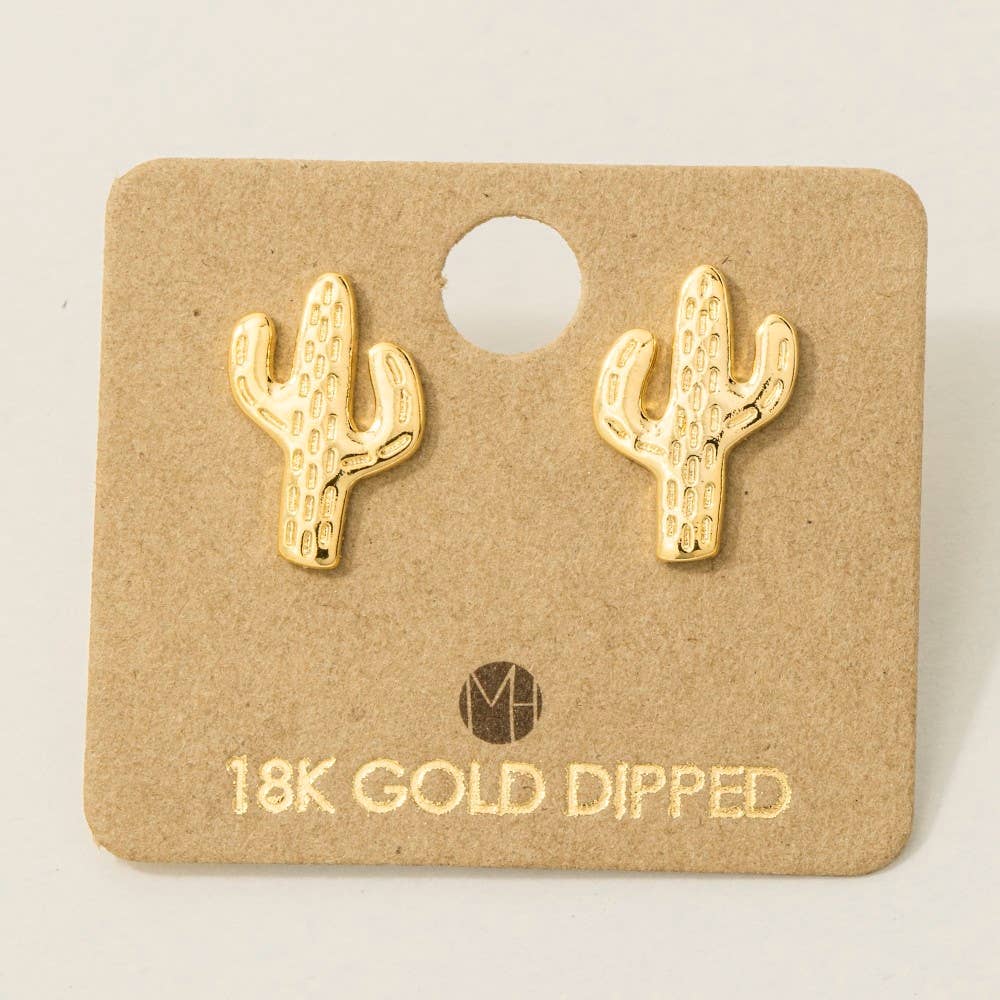 Mini Cactus Stud Earrings