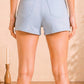 Embroidered Eyelet Scallop Hem High Rise Shorts