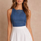 Sculpted Stretch Denim Tank Corset