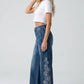 HIGH RISE WIDE LEG WITH LASER PRINT