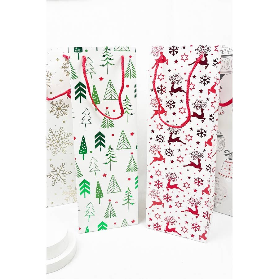 Christmas Theme Wine Gift Bag
