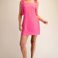Tie-Strap Square-Neck Mini Dress