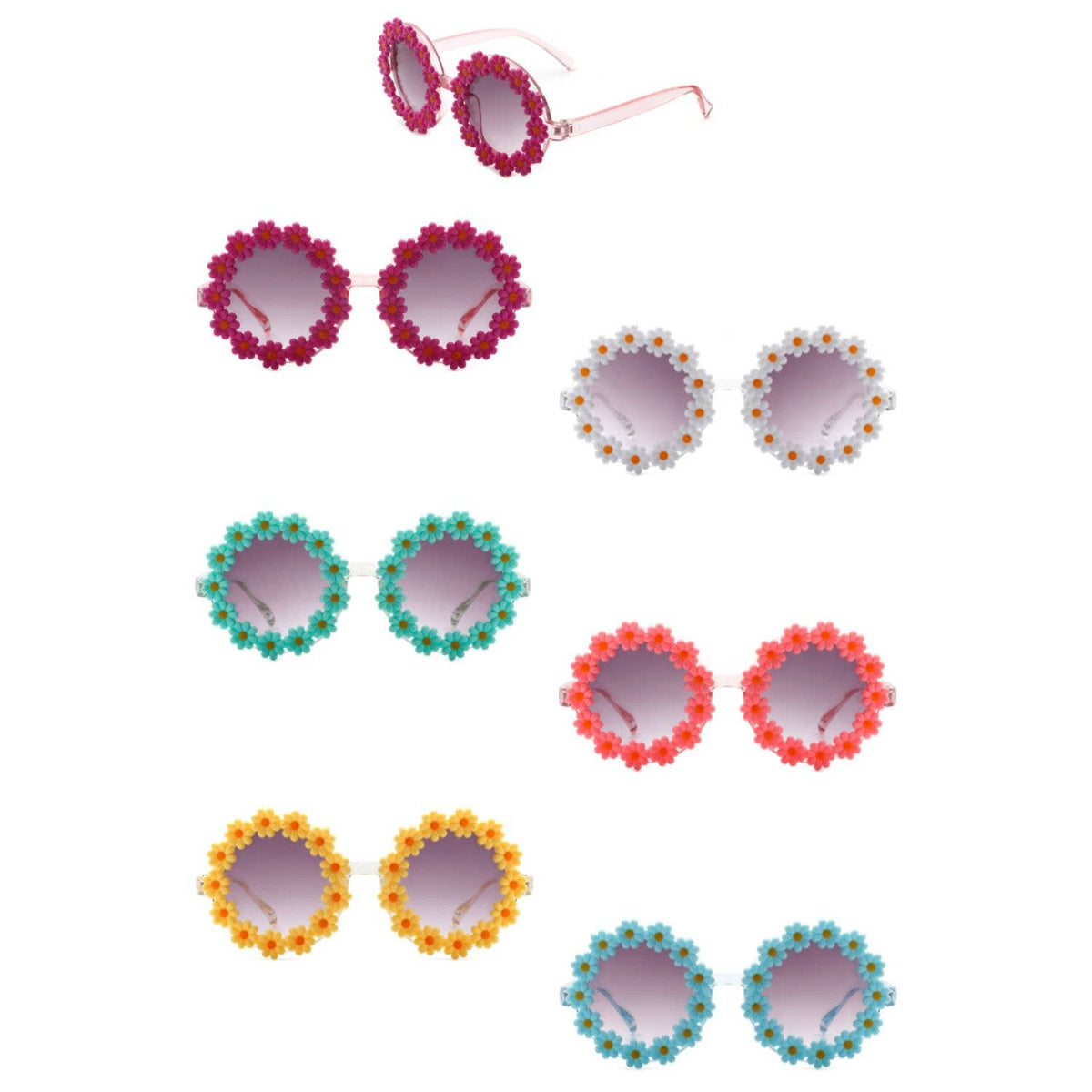 Kids Round Flower Sunglasses