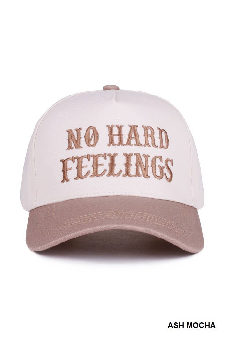 No Hard Feelings Two Tone Canvas Cotton Cap