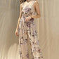 Floral Print Wide Leg Jumpsuit
