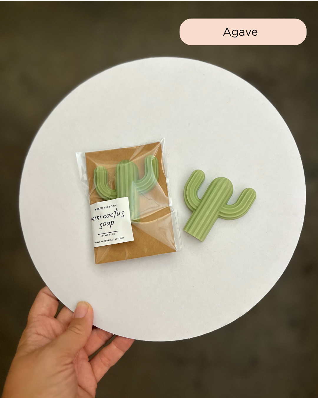 Cactus Mini Soap (Single): Prickly Pear (Green + Pink/Purple)