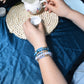 Shades of Blue Crystal BYOB Bracelet Stack