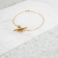 18K Gold PVD Stainless Steel Abstract Carabiner Bracelet