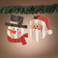 Christmas 21.7"H Wood Santa & Snowman Wall Decor, 2 Assorted