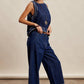 Embroidered Denim Tank & Wide-Leg Pants Set