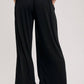 RELAXED KNIT SMOCKED TOP AND WIDE PANTS SET